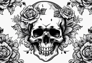 Krow on the skulls tattoo idea