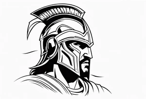 half of a spartan's face tattoo idea