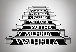 Valhalla stairs fog tattoo idea
