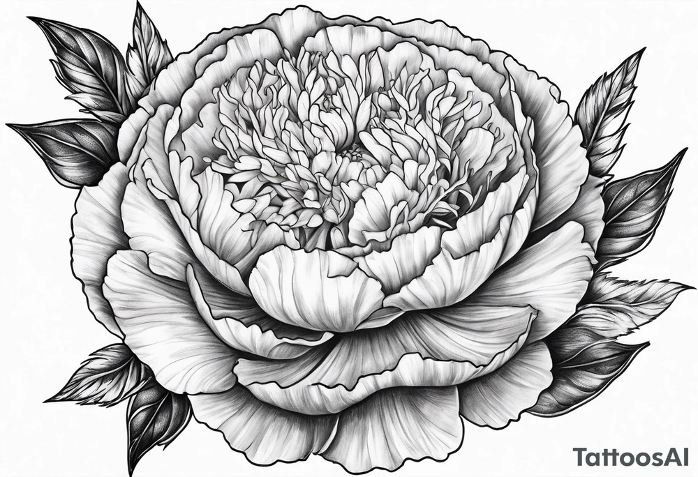 Full moon carnation tattoo idea
