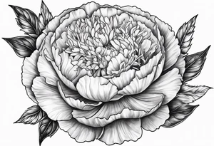 Full moon carnation tattoo idea