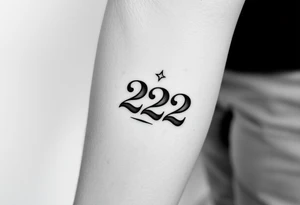 number 222 tattoo idea