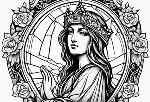 Catholic tattoo angel sleeve tattoo idea