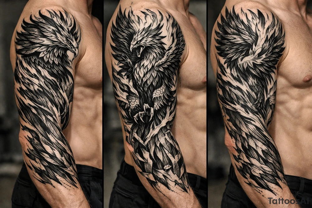 A phoenix tattoo idea