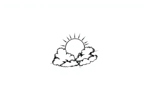 The clouds, the sun, and the moon tattoo idea