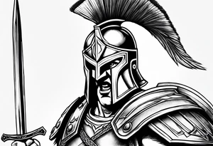 spartan soldier enraged tattoo idea