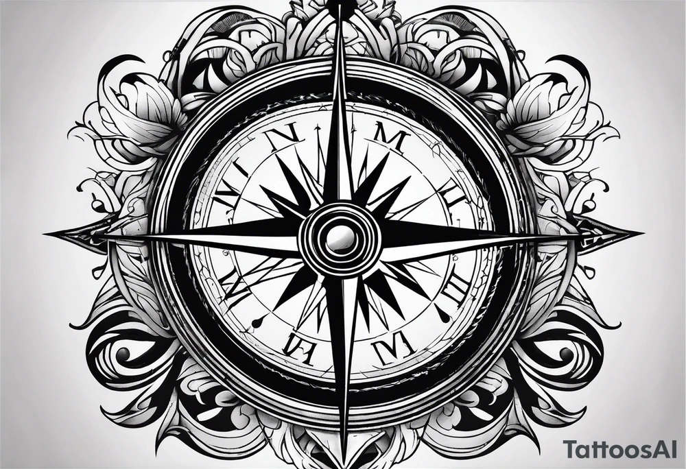 compass tattoo idea