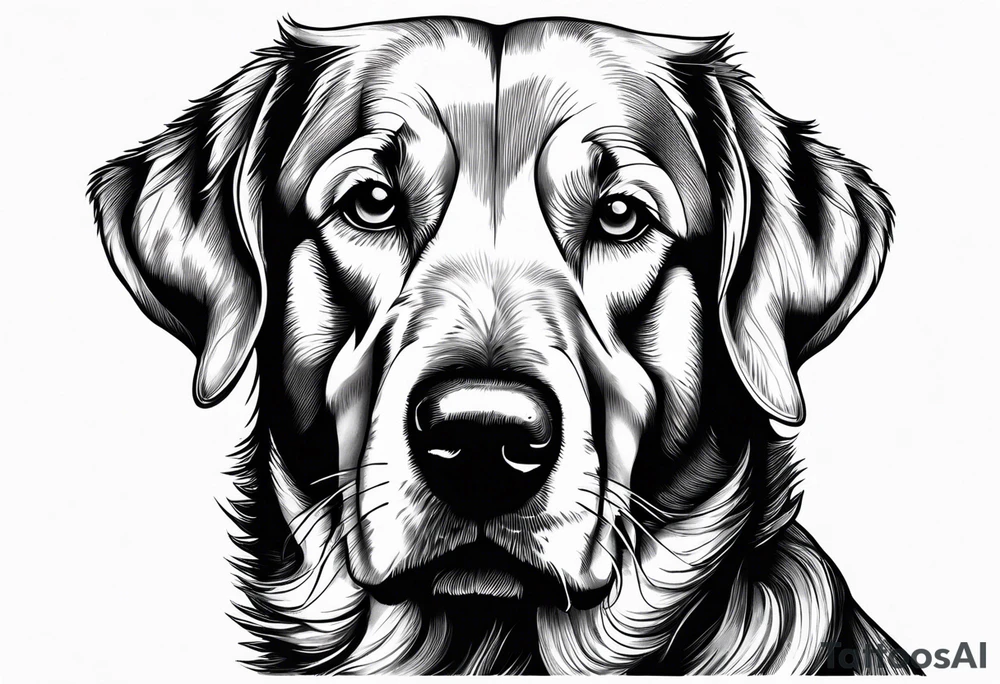 labordor retriever dog head tattoo idea
