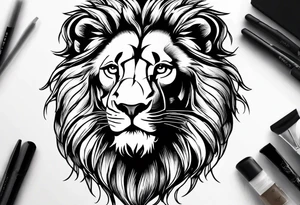 Lion with scar face tattoo idea