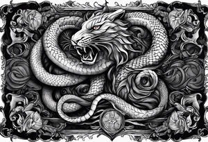 Bible verse: "Jesus replied "Behold, I give unto you power to tread on serpents and scorpions, and over all the power of the enemy: and nothing shall by any means hurt you"" tattoo idea