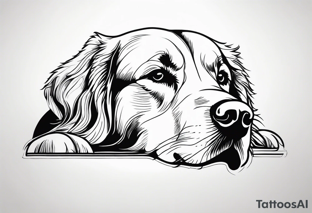 Golden retriever tattoo idea