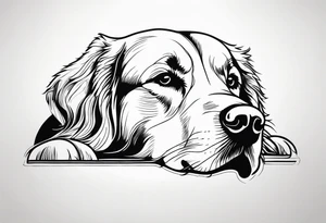 Golden retriever tattoo idea