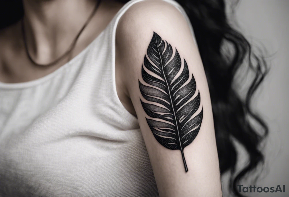 Grey Monsteras tattoo idea