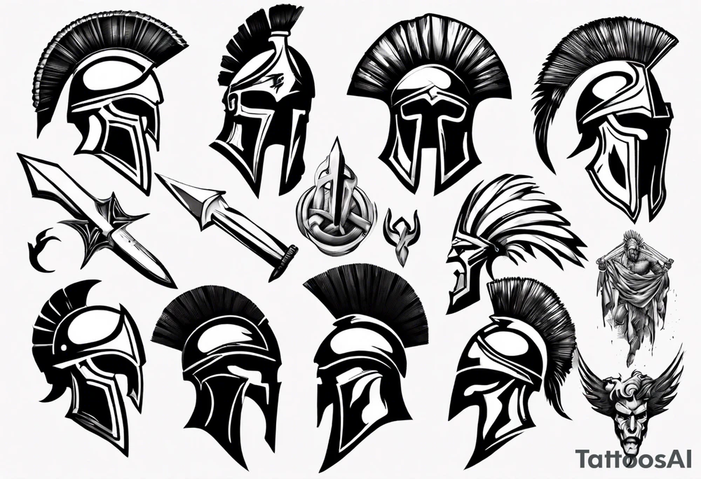 Spartan in style of 300 tattoo idea