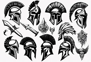 Spartan in style of 300 tattoo idea
