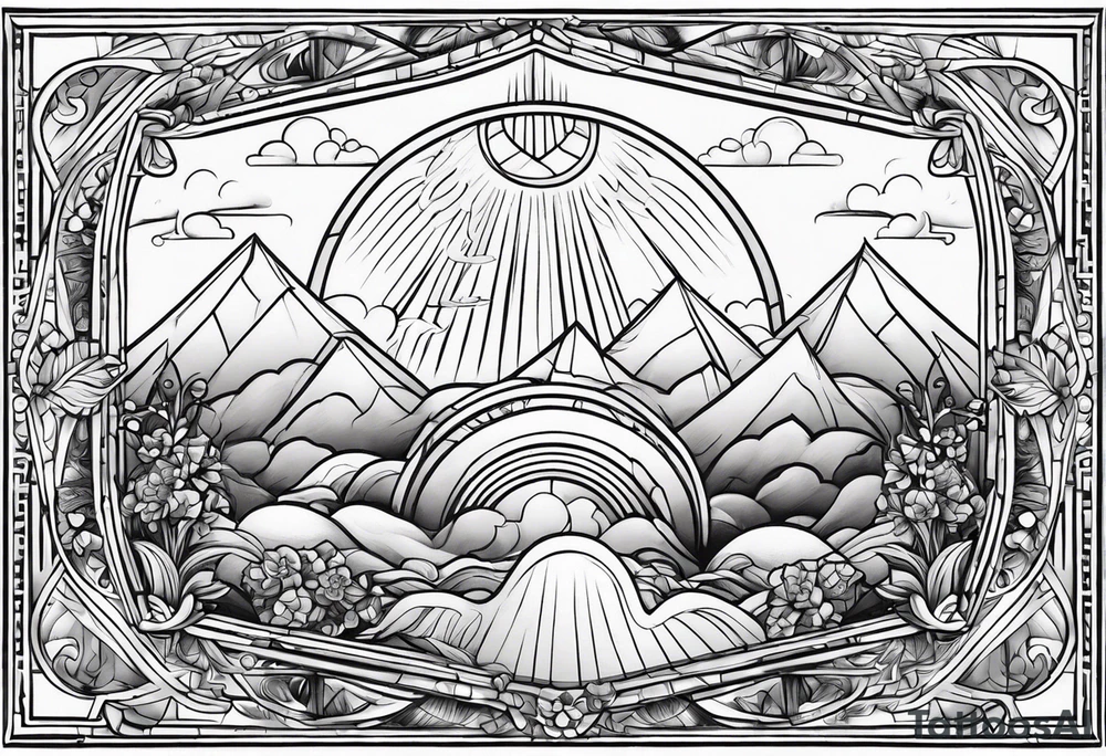 heaven vignette tattoo idea