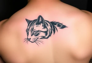 black cat tattoo idea