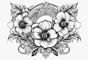 March birth flower infinity sign tattoo idea