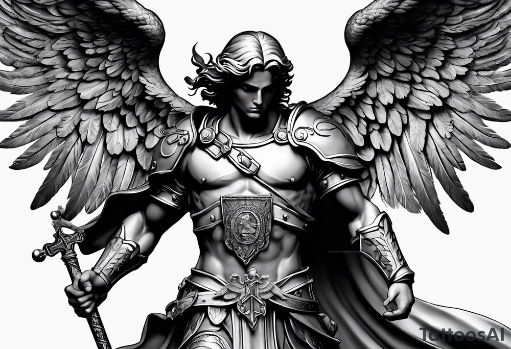 Archangel Saint Michael tattoo idea