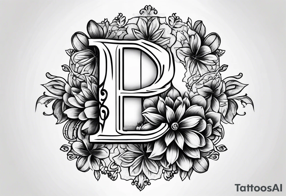 Letter L and C with Dogpaw tattoo idea