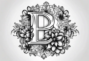 Letter L and C with Dogpaw tattoo idea