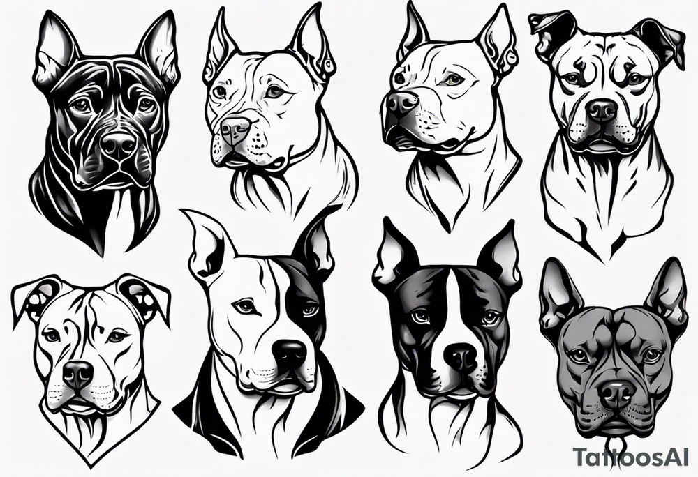 American Staffordshire terrier tattoo idea