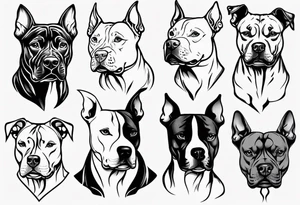 American Staffordshire terrier tattoo idea