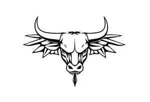 Symbol for complete surrender to master bull tattoo idea