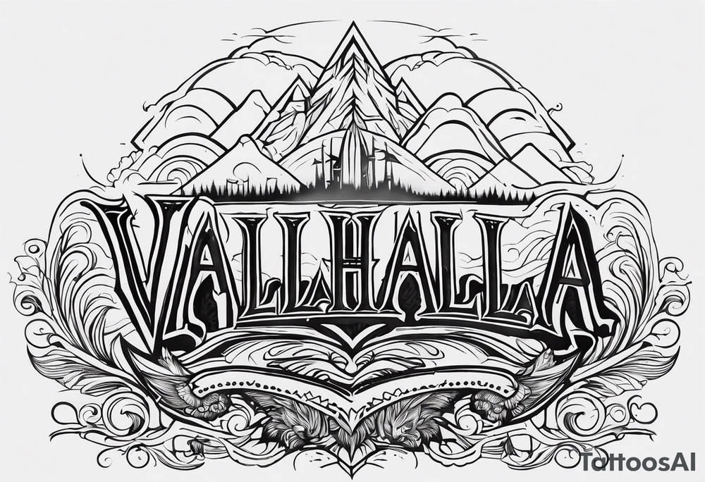Valhalla mist fog tattoo idea
