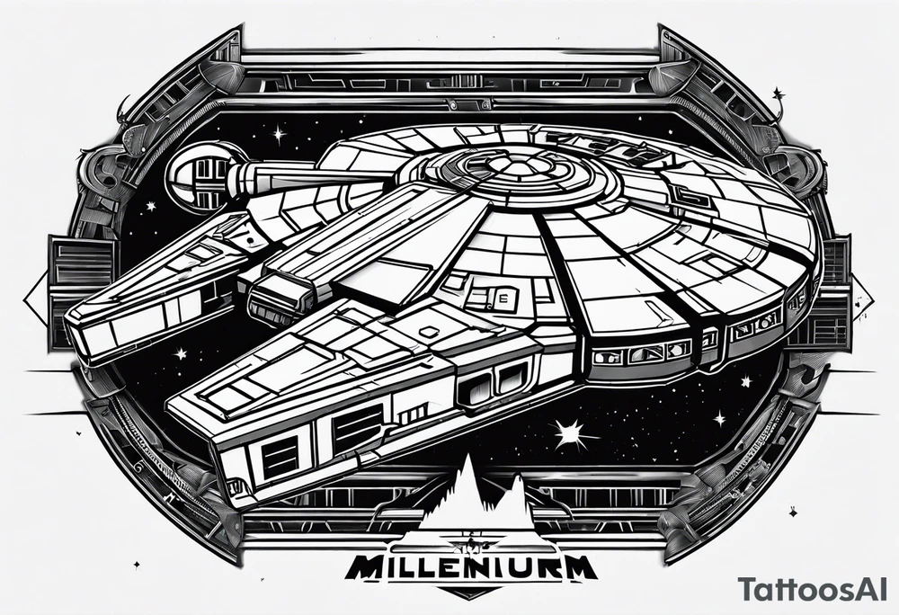Millennium falcon tattoo idea