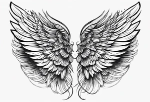 Small angel wings tattoo idea