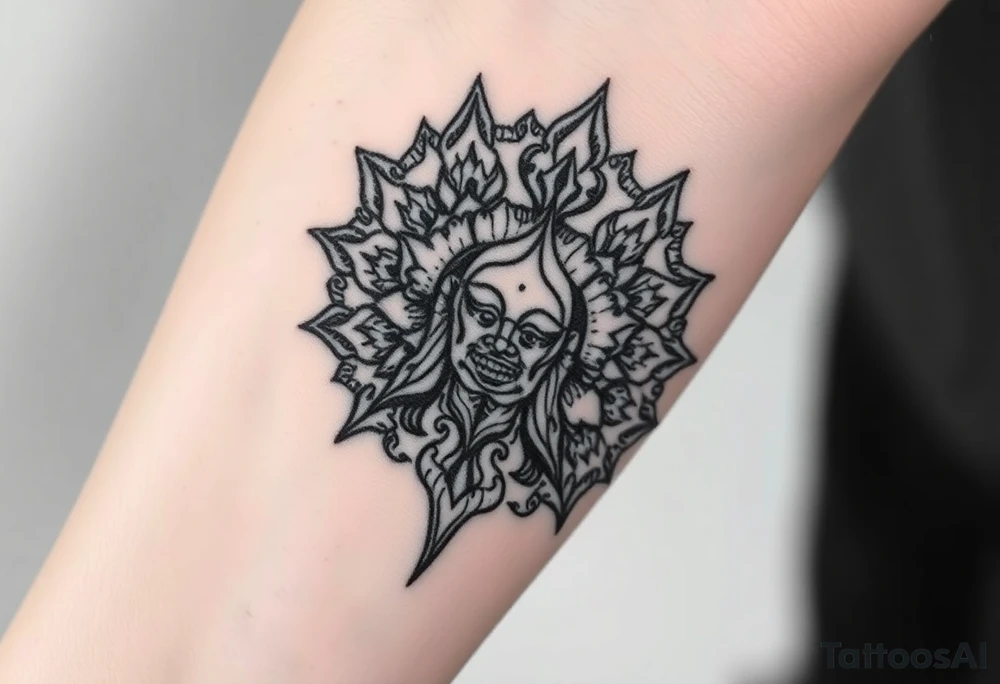 victory over coma and methadone. a new life in meditation. tattoo on the arm tattoo idea