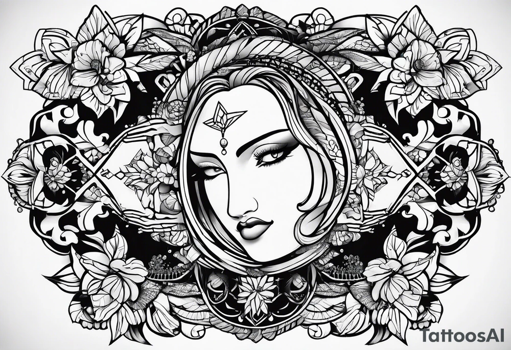 Line art tattoo idea