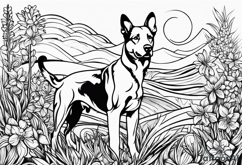Dog cat tattoo idea