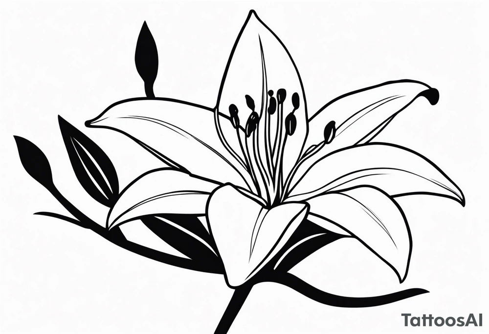 Lily with thorns, long tattoo idea