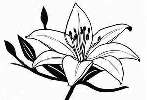 Lily with thorns, long tattoo idea