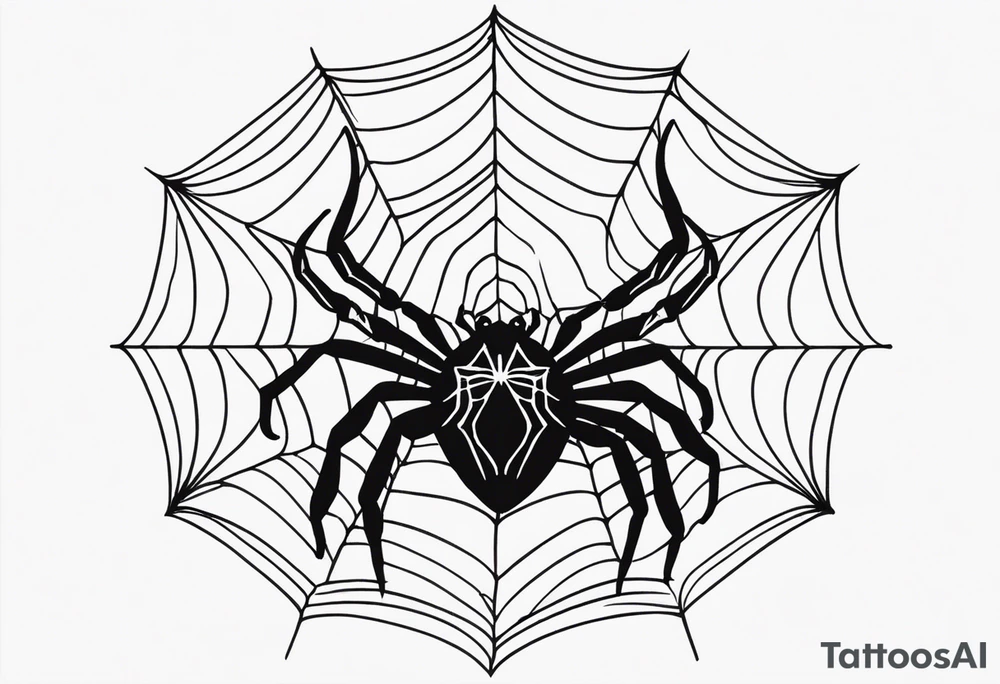 a psychedelic spider tattoo idea