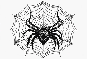 a psychedelic spider tattoo idea
