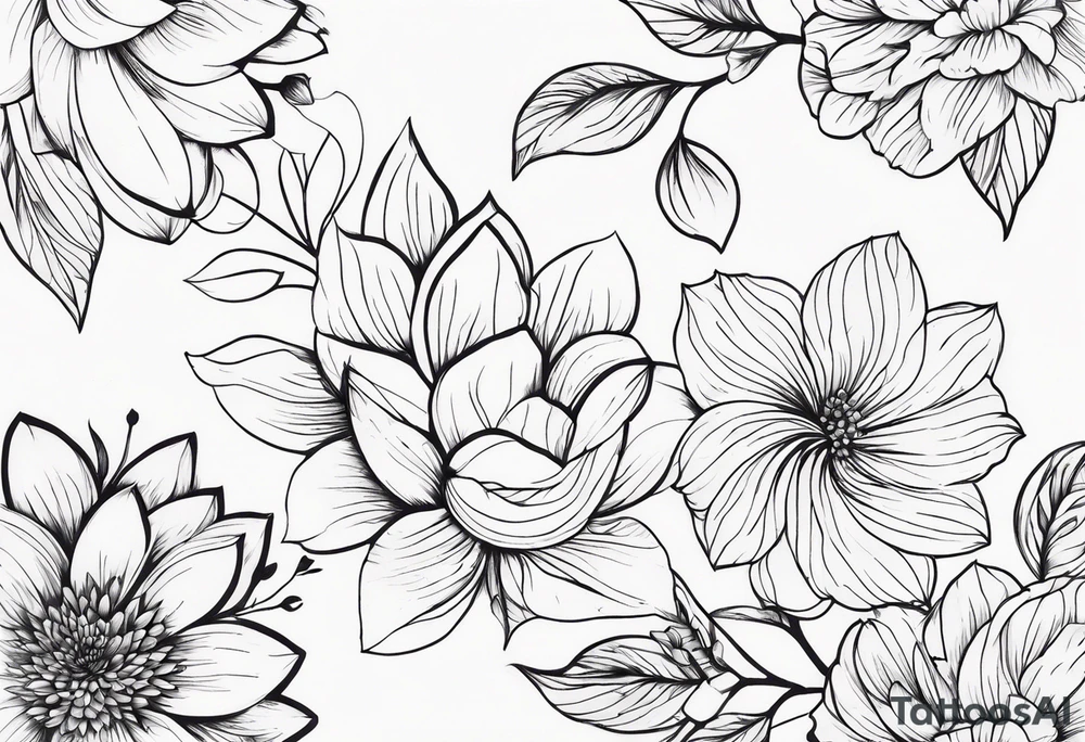 Floral sleeve tattoo idea