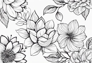 Floral sleeve tattoo idea