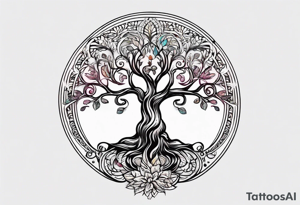 tiny tree of life tattoo idea