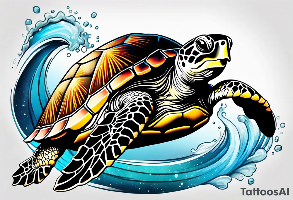 Sea turtle tattoo idea
