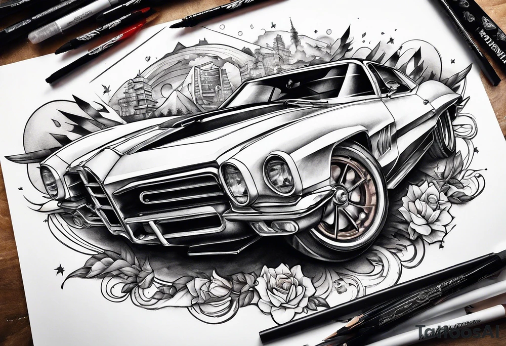 flying cars tattoo idea