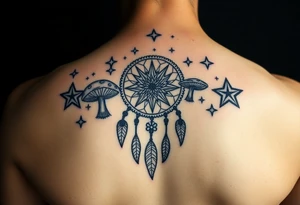 Mushrooms dreamcatcher
Stars tattoo idea