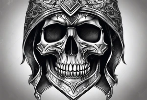 knight skull tattoo idea