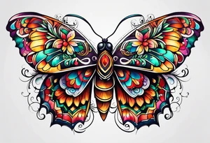 Modern Mexican Moth tattoo idea