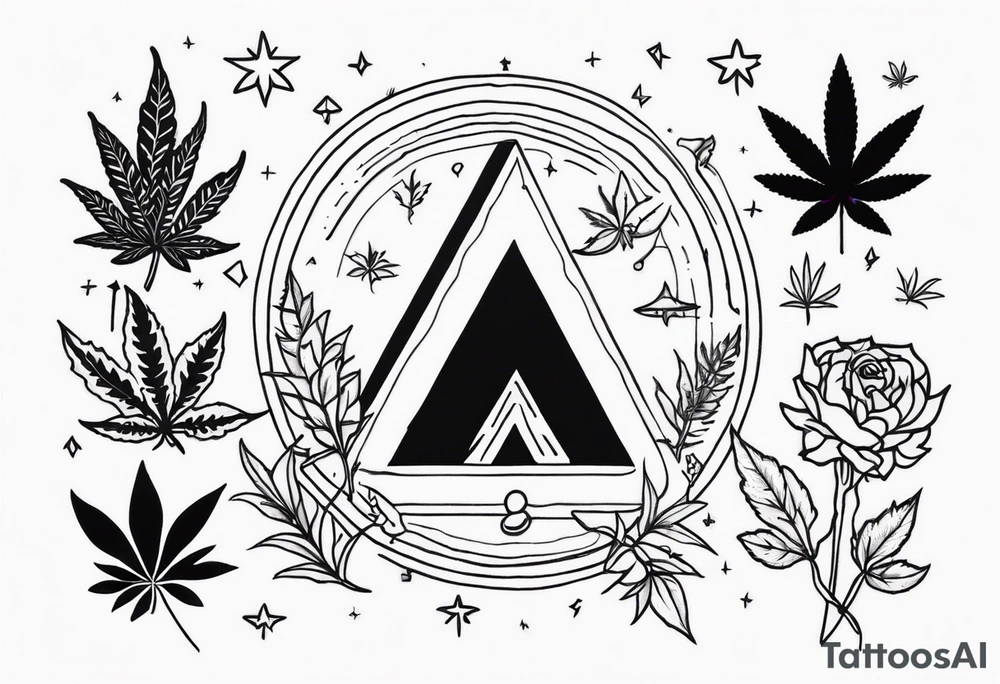 Marijuana and Psychedelic inspired tattoo tattoo idea