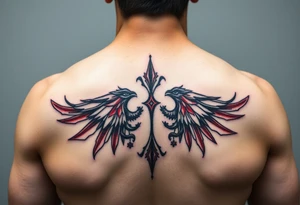 representing equilibrium or balance. color could be black and red or only black tattoo idea