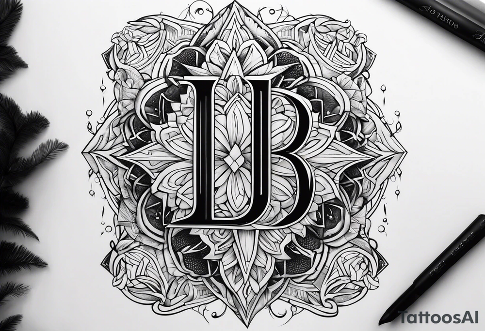 Las letras J B tattoo idea