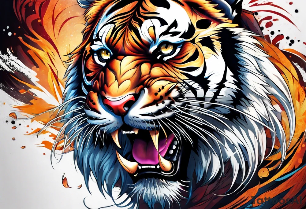 Tiger with  C tattoo idea